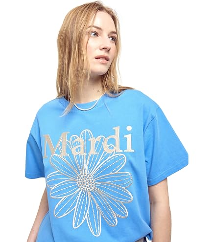 mardi mercredi Tshirt FLOWERMARDI – 100% Cotton, Relaxed Fit, Soft
